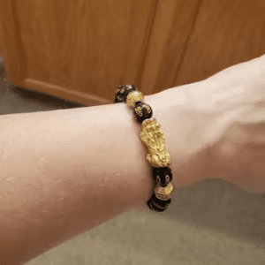 Feng Shui Bracelet - Pixiu Black Obsidian Bracelet for Wealth photo review