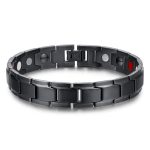 Magnetic Therapy Bracelets - Black, Silver, Gold - Buddha & Karma