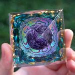 Amethyst Orgonite Pyramid - Orgone Energy Generator - Buddha & Karma
