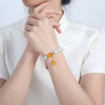 White Jade Longevity Bracelet - Buddha & Karma