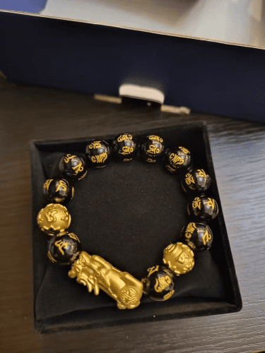 🔥🎉DIYSTAR Pi Xiu Obsidian Bracelet – Unlock Wealth & Attract Good Fortune photo review