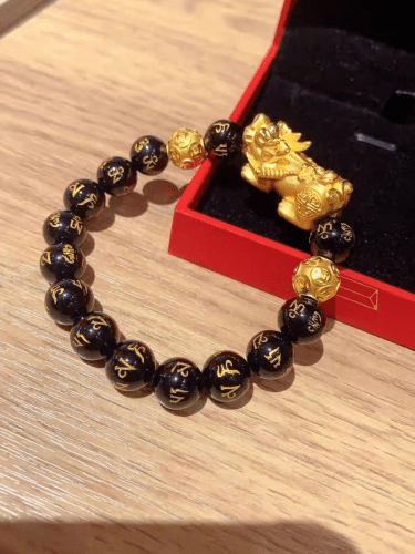 🔥🎉DIYSTAR Pi Xiu Obsidian Bracelet – Unlock Wealth & Attract Good Fortune photo review