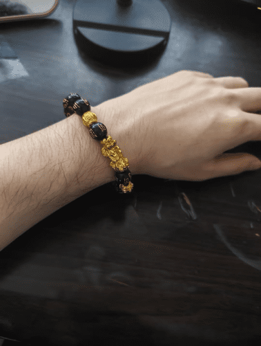🔥🎉DIYSTAR Pi Xiu Obsidian Bracelet – Unlock Wealth & Attract Good Fortune photo review