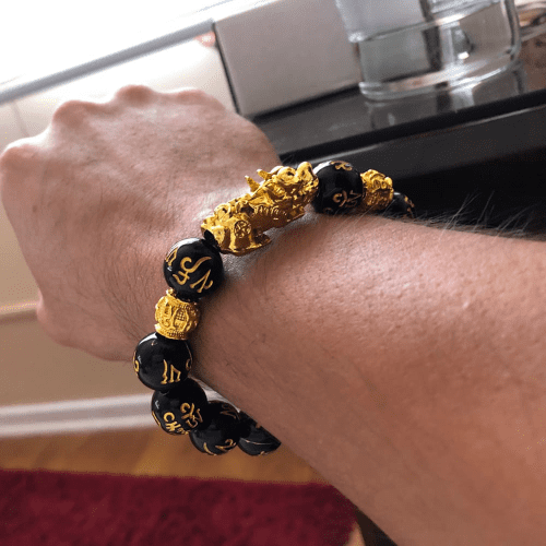 🔥🎉DIYSTAR Pi Xiu Obsidian Bracelet – Unlock Wealth & Attract Good Fortune photo review