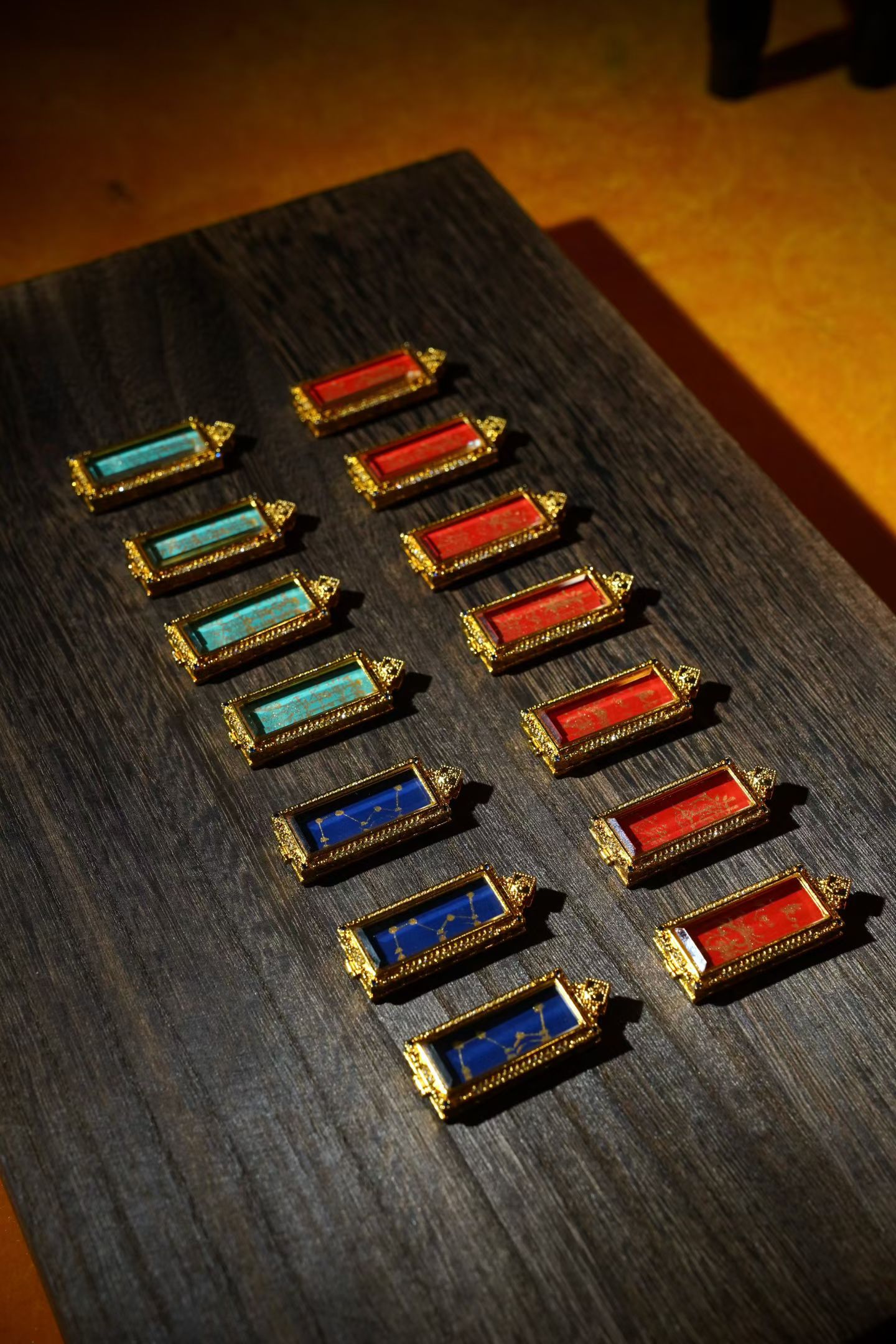 Round hand-painted Taoist talisman amulet by Master Mingjiu